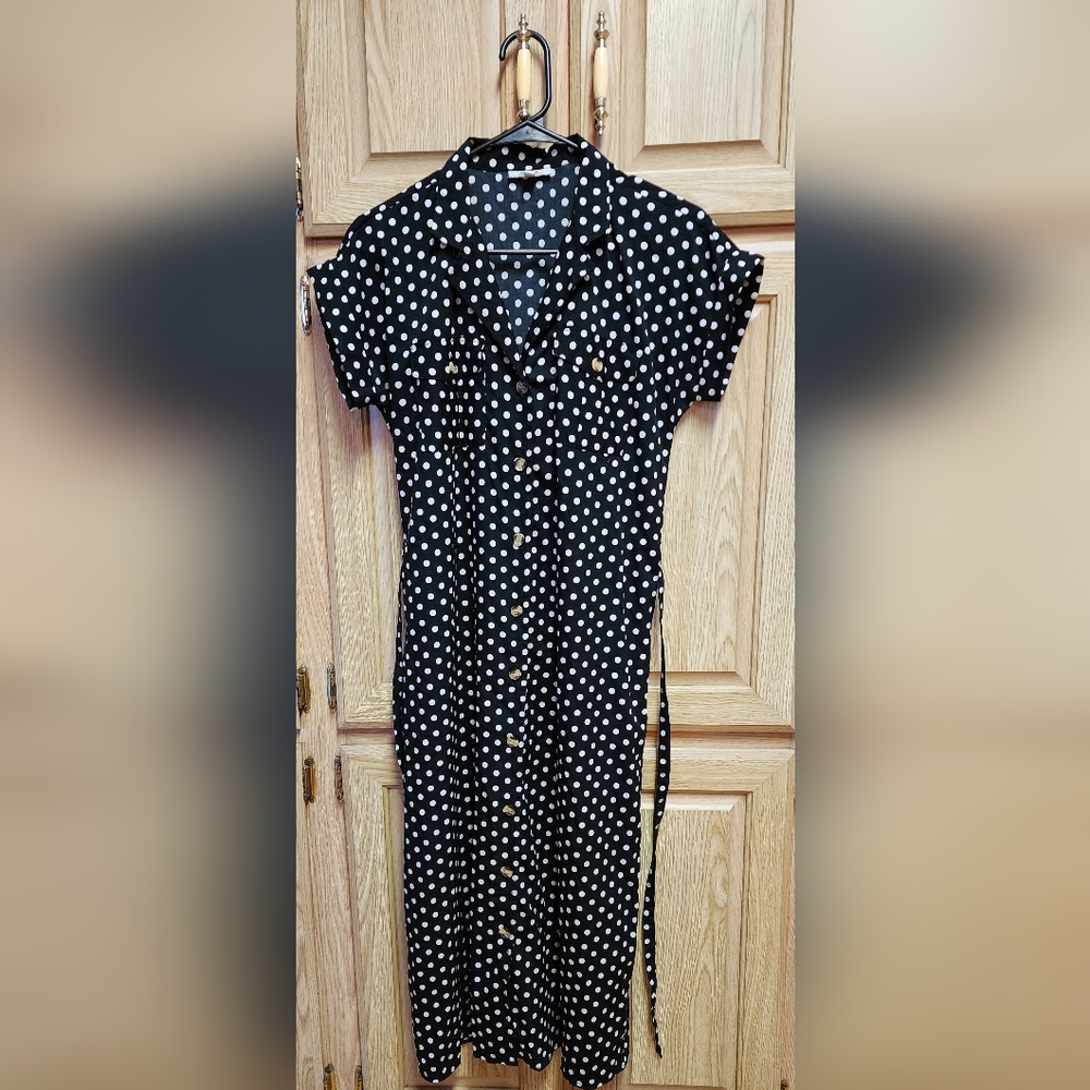 MPH Collection Polka Dot Long Dress Petite Small